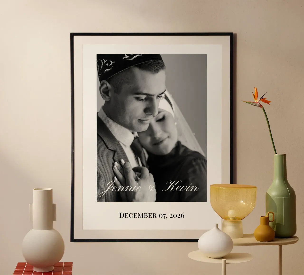 Monochrome Hochzeit Personalisierung Hahnemühle von NEWEST CUSTOM SHOP