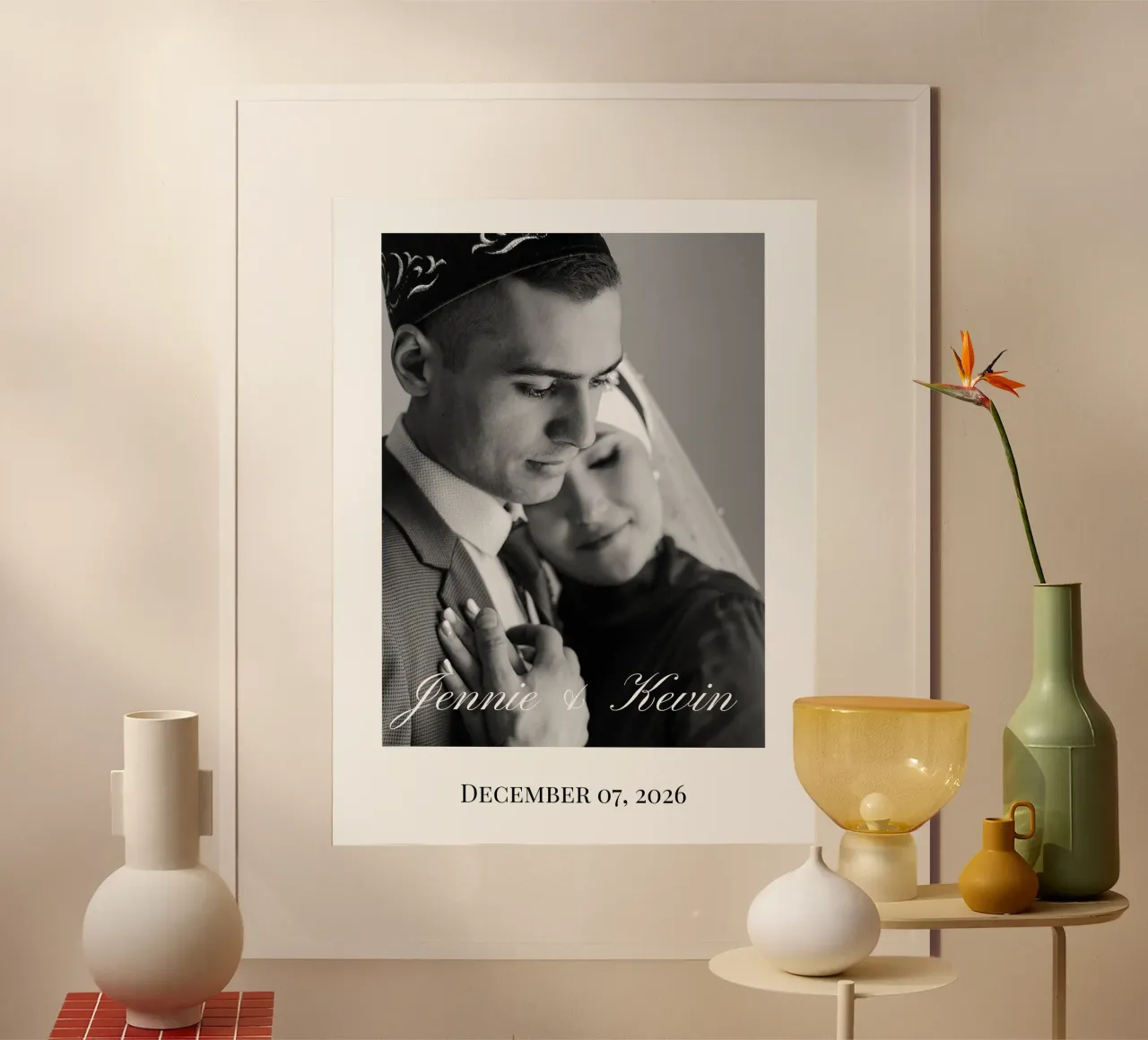 Monochrome Hochzeit Personalisierung Hahnemühle von NEWEST CUSTOM SHOP