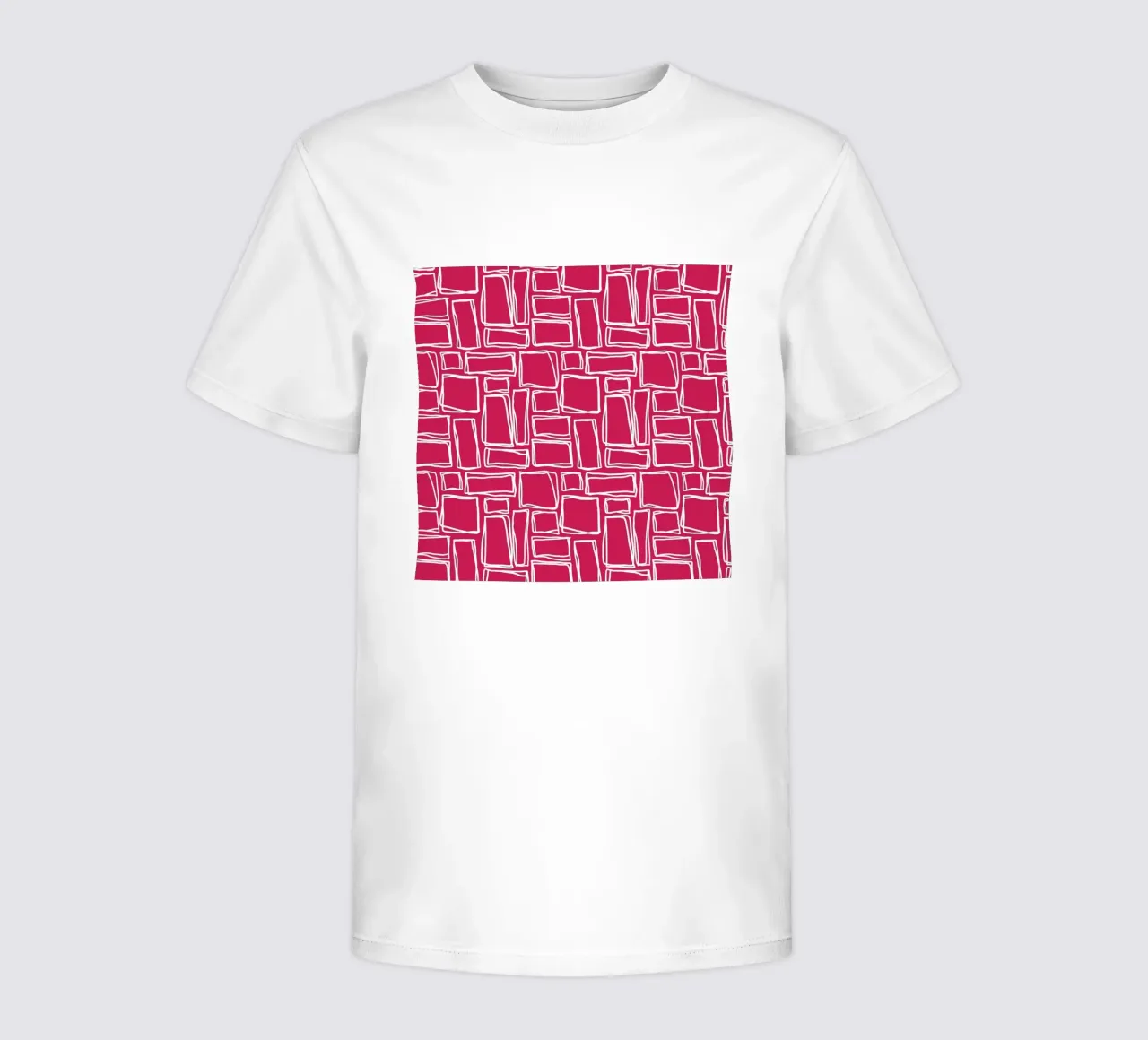 Doodle Squares in Scarlet Red kids t-shirt by Happy Littles
