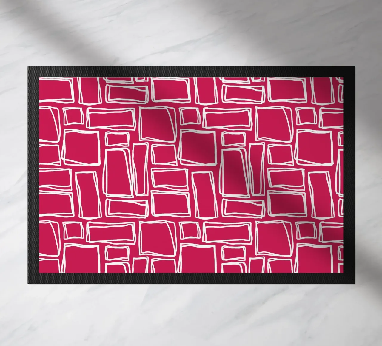 Quadrati Doodle in rosso scarlatto zerbino da Happy Littles