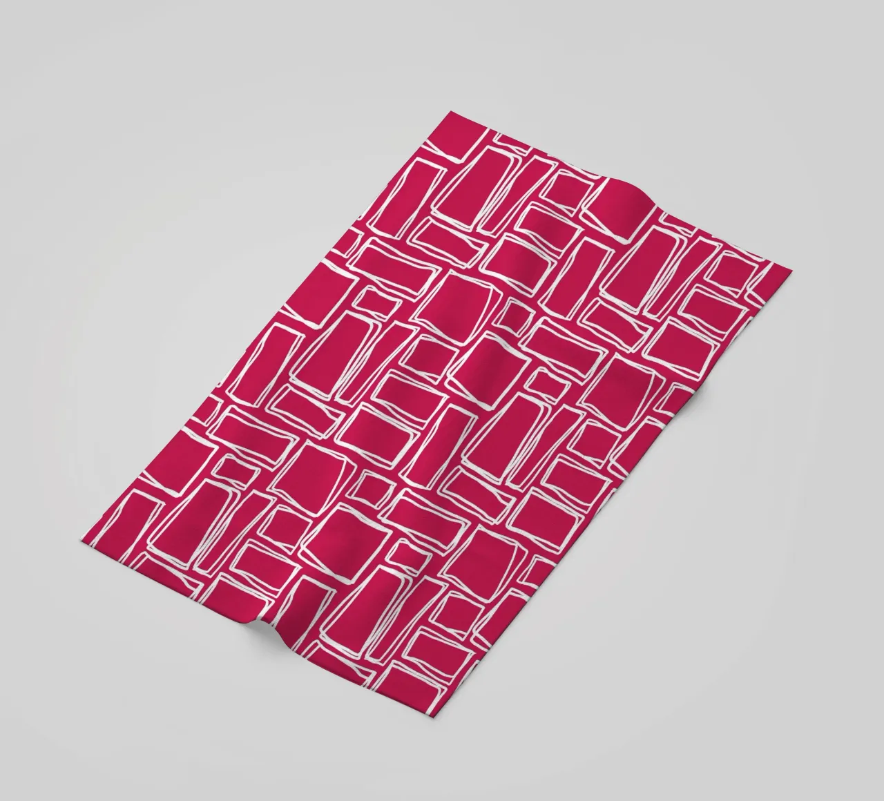 Quadrati Doodle in rosso scarlatto telo mare da Happy Littles