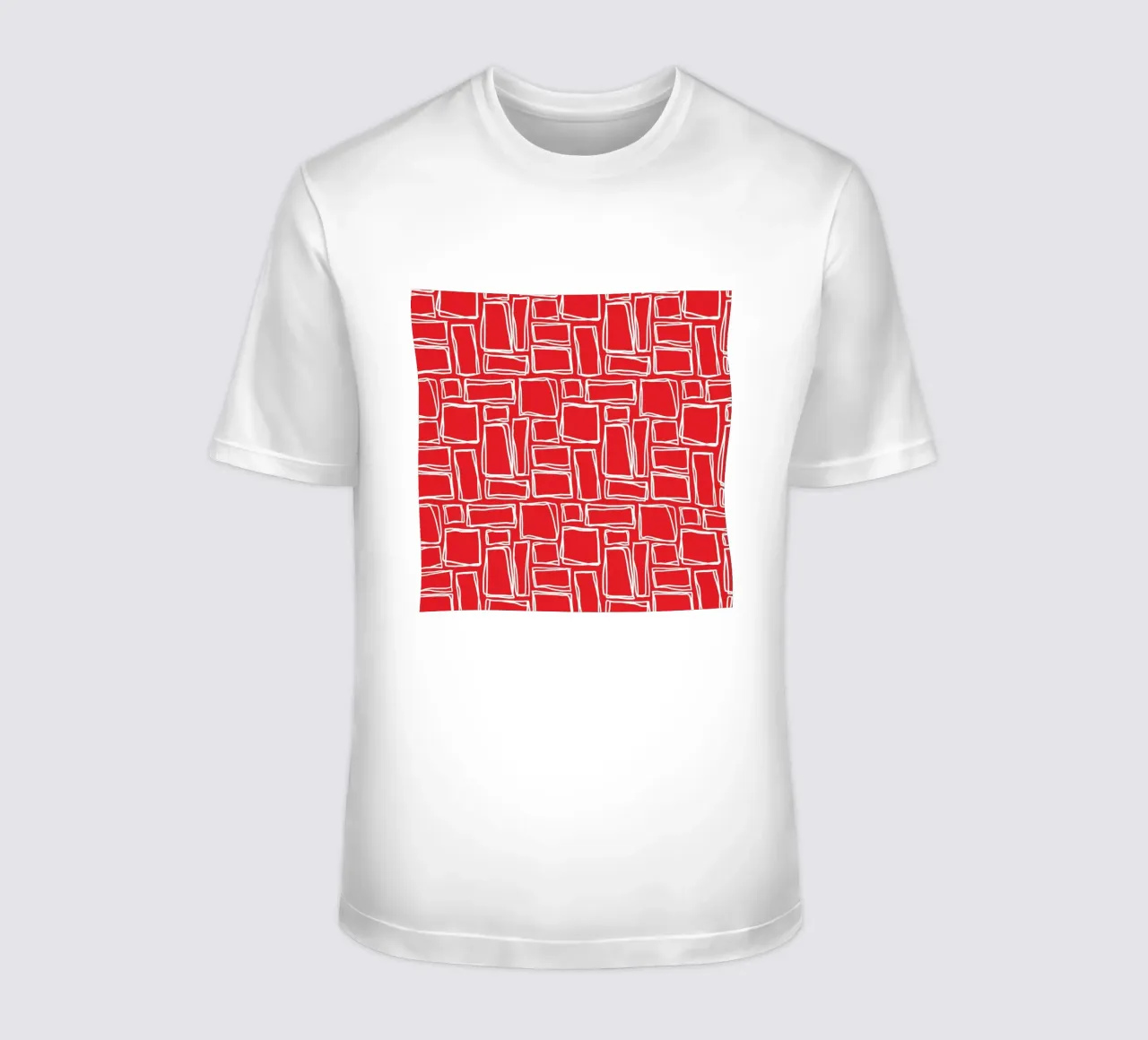 Quadrati Doodle in rosso ciliegia t-shirt da Happy Littles