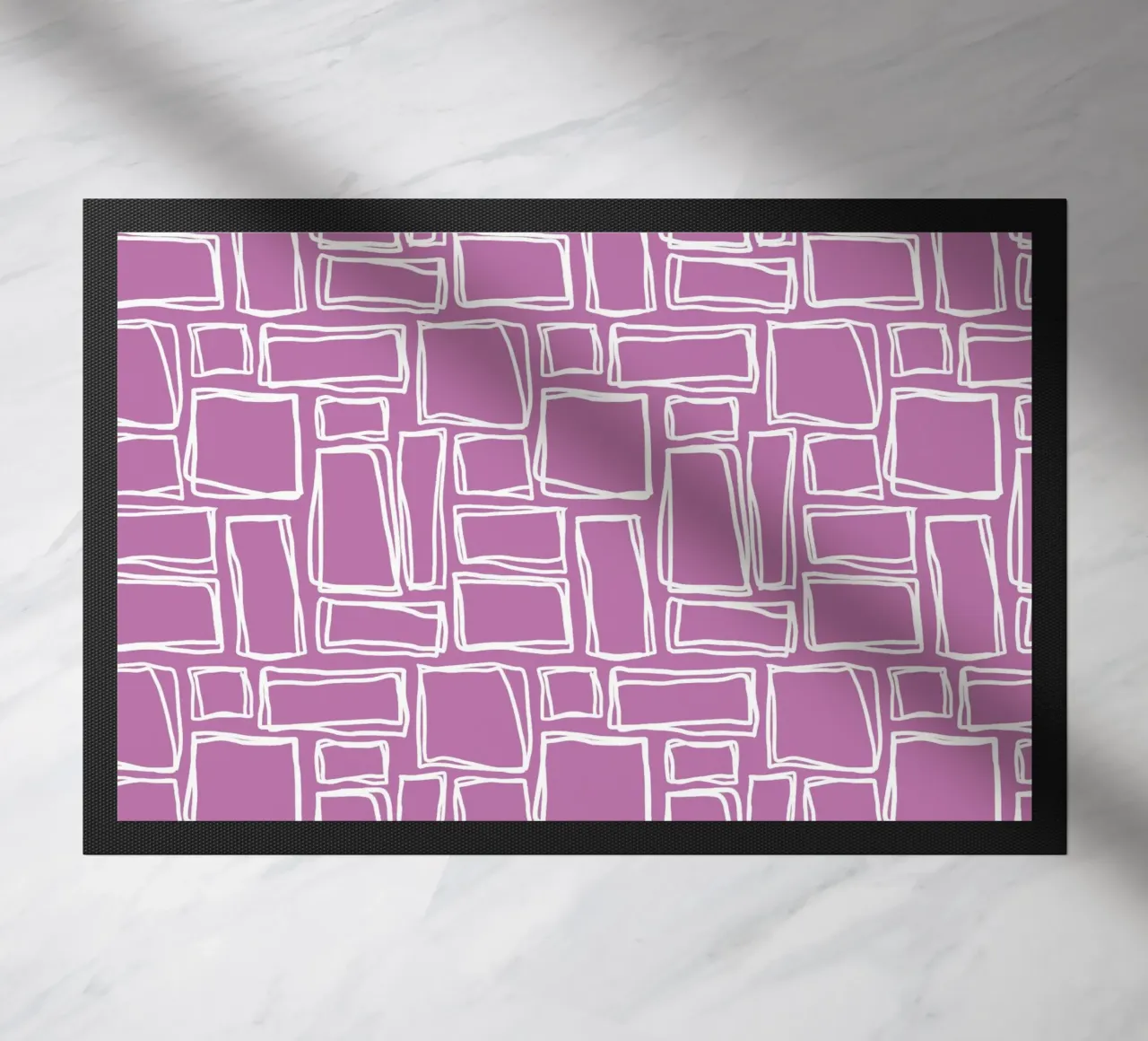 Quadrati Doodle in viola orchidea zerbino da Happy Littles