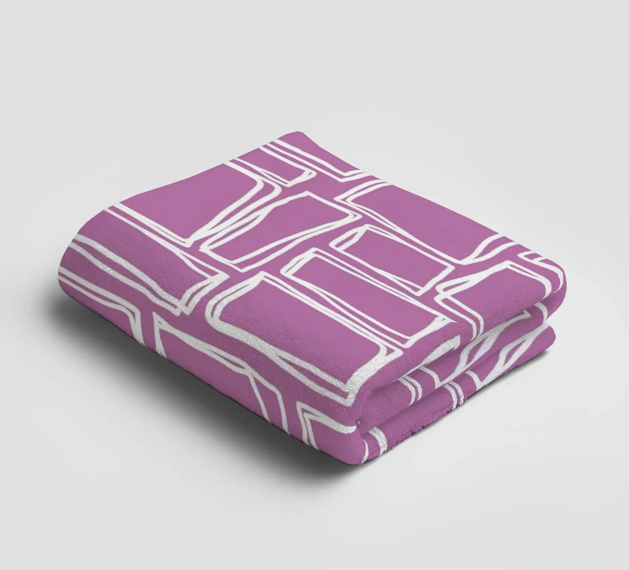 Quadrati Doodle in viola orchidea asciugamano da bagno da Happy Littles