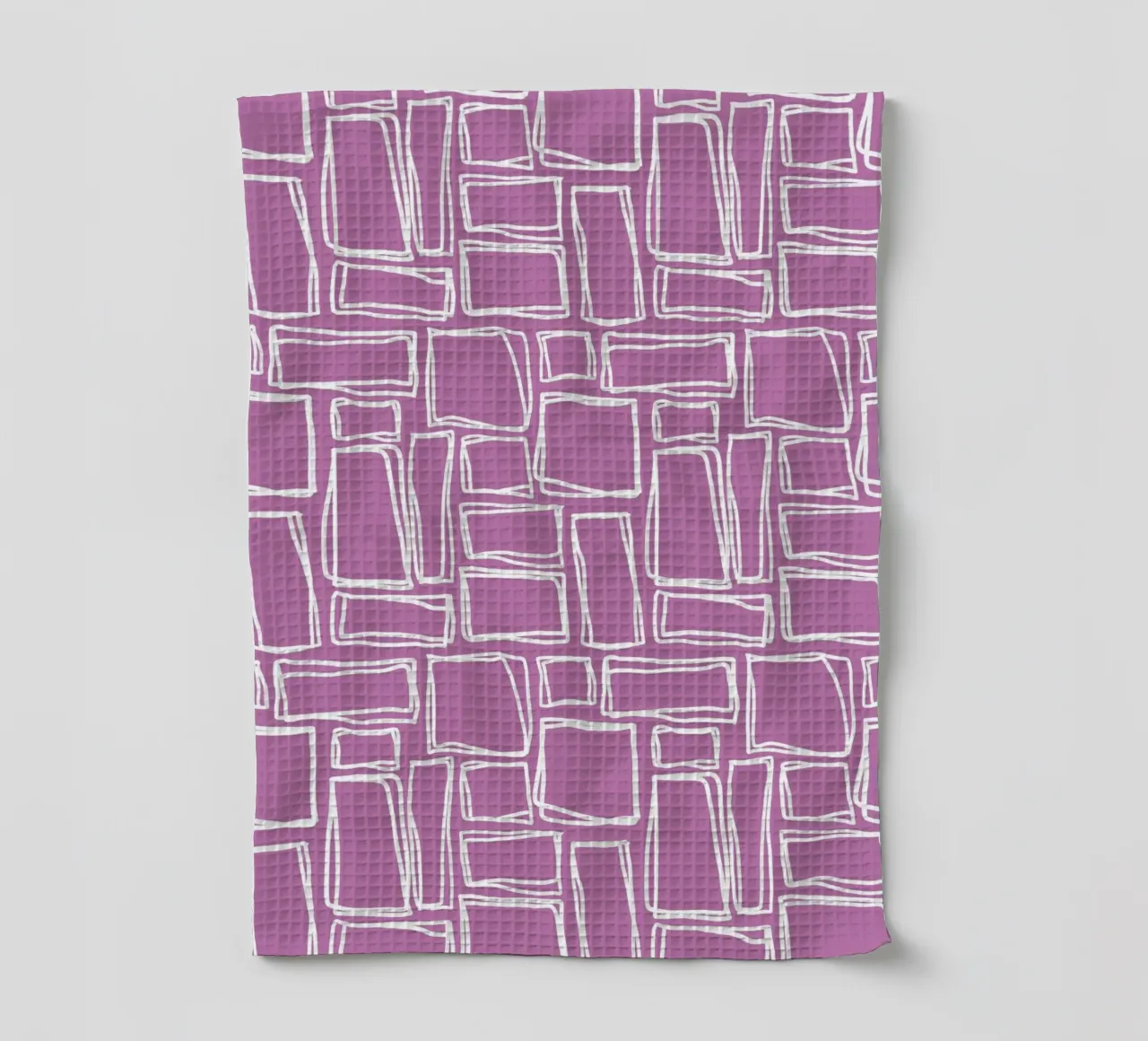 Quadrati Doodle in viola orchidea canovaccio da cucina da Happy Littles