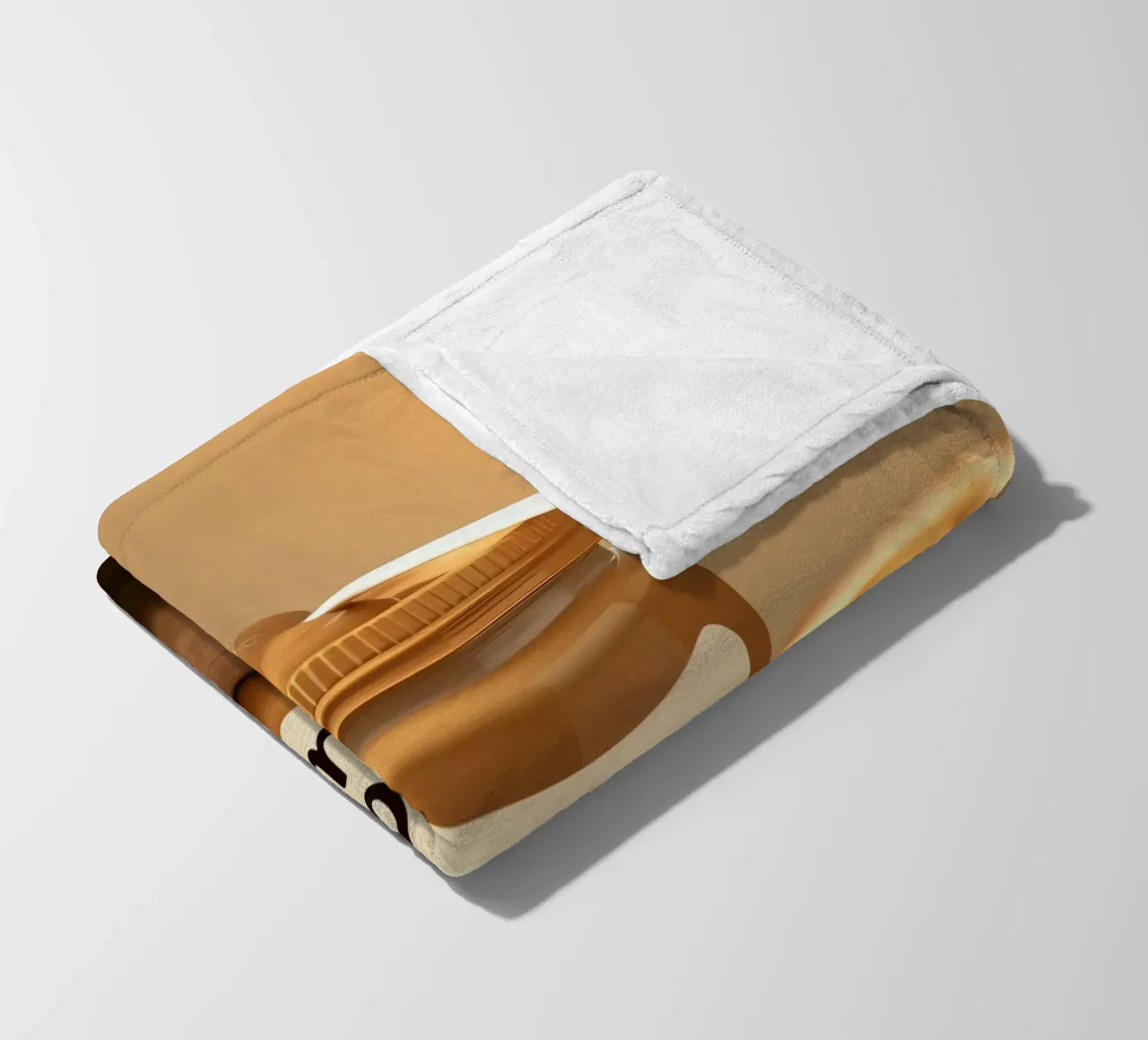 Delicious peanut butter jar with a spoon & slices of bread fleece blanket by DesignDoodle