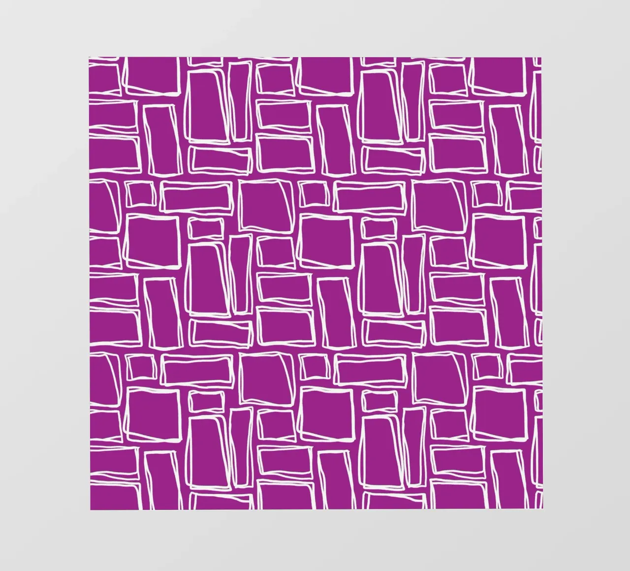Quadrati Doodle in viola magenta telo in pvc da Happy Littles