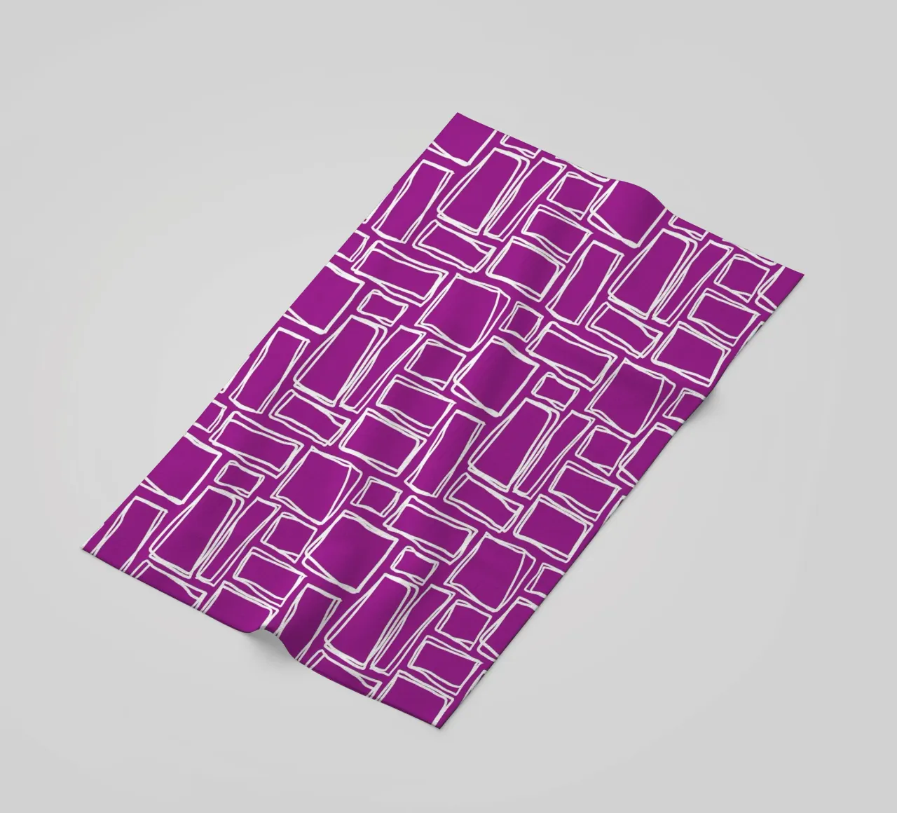 Quadrati Doodle in viola magenta telo mare da Happy Littles