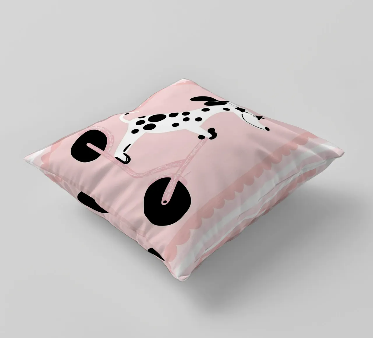 Stampa dalmata su monopattino, arte da parete per la cameretta cuscino da SunshinePrints