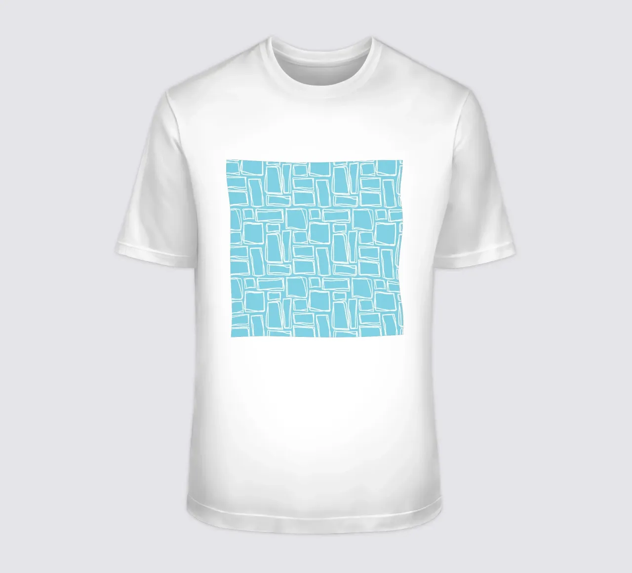 Doodle Squares in Sky Blue t-shirt by Happy Littles