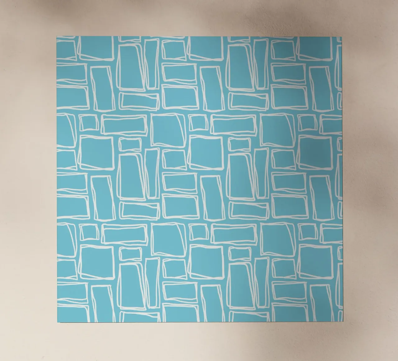 Doodle Squares in Sky Blue backlit film by Happy Littles