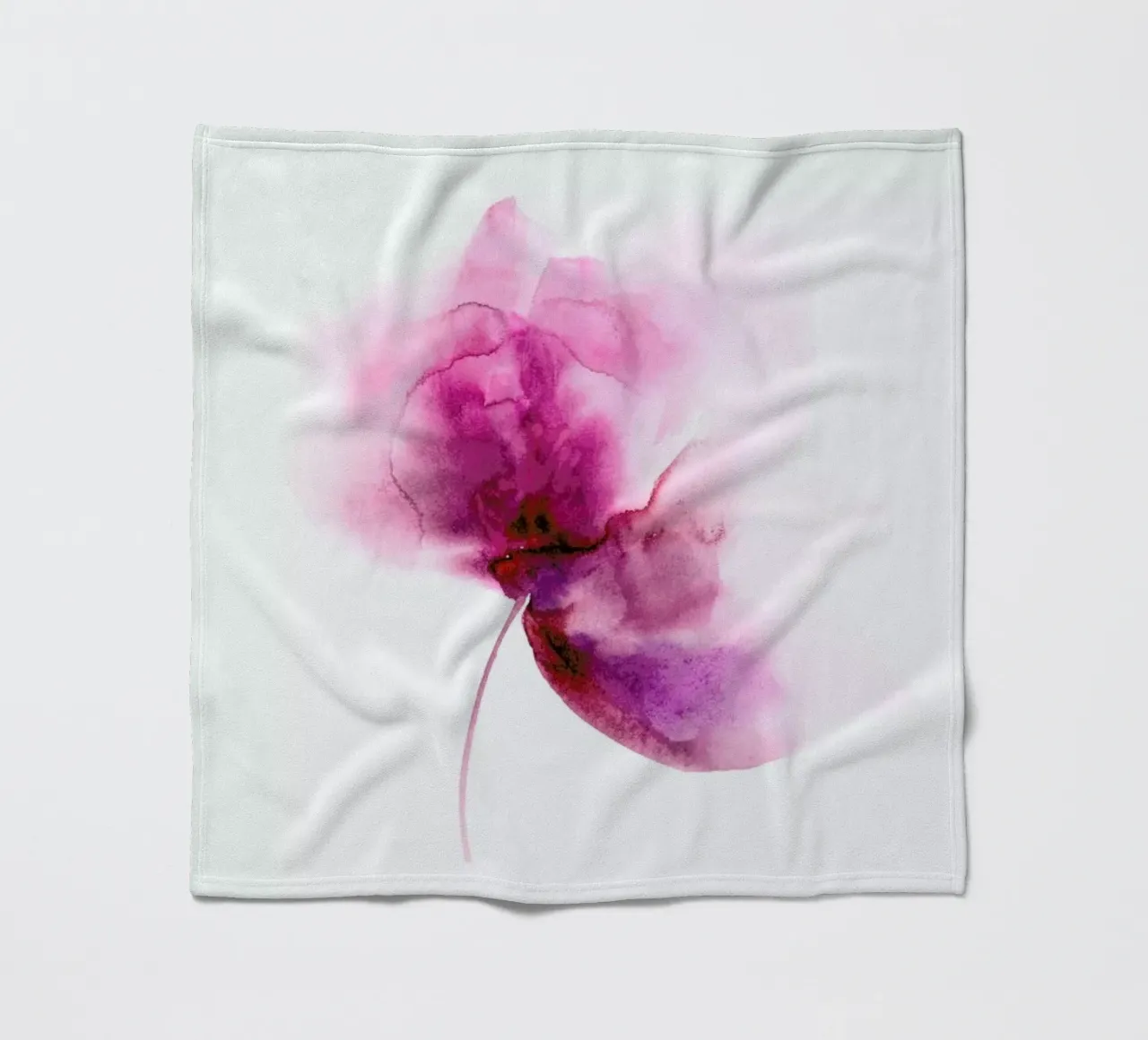 Ink Flower fleece blanket by Flora & Fauna