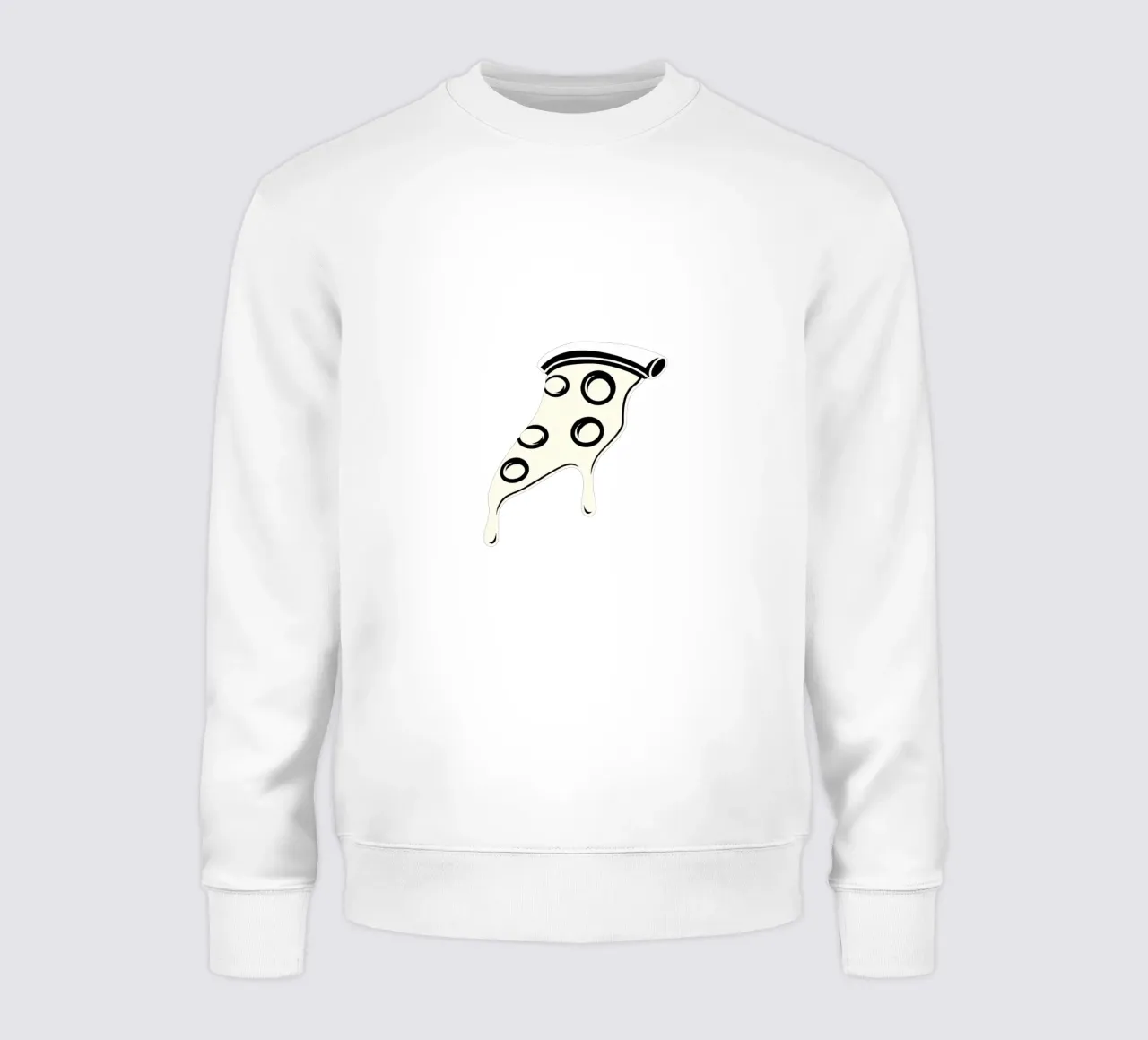 Un trancio di pizza con formaggio fuso e salame piccante felpa da DesignDoodle