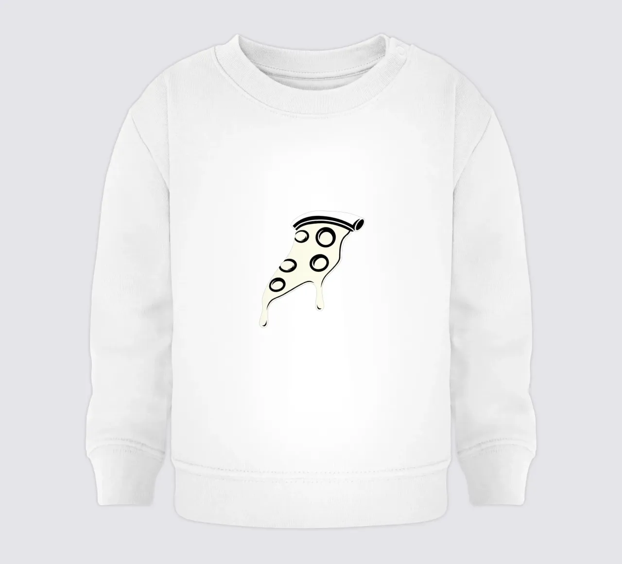 Un trancio di pizza con formaggio fuso e salame piccante felpa neonato da DesignDoodle