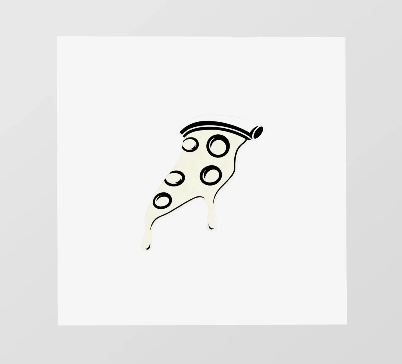 Un trancio di pizza con formaggio fuso e salame piccante telo in pvc da DesignDoodle