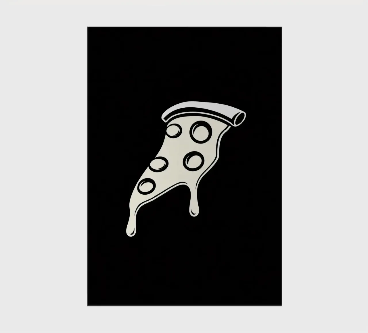 Un trancio di pizza con formaggio fuso e salame piccante diario da DesignDoodle