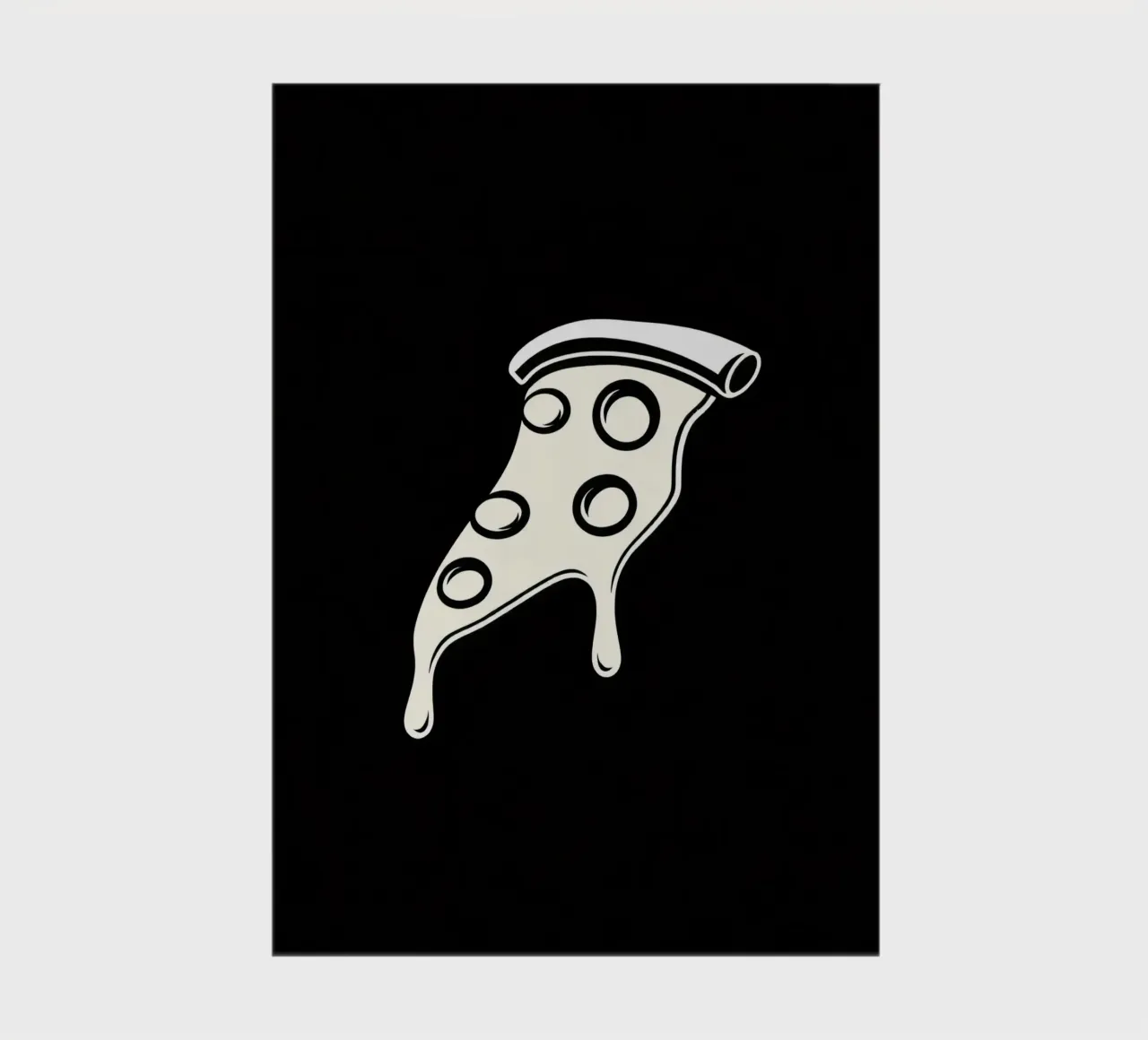 Un trancio di pizza con formaggio fuso e salame piccante diario da DesignDoodle