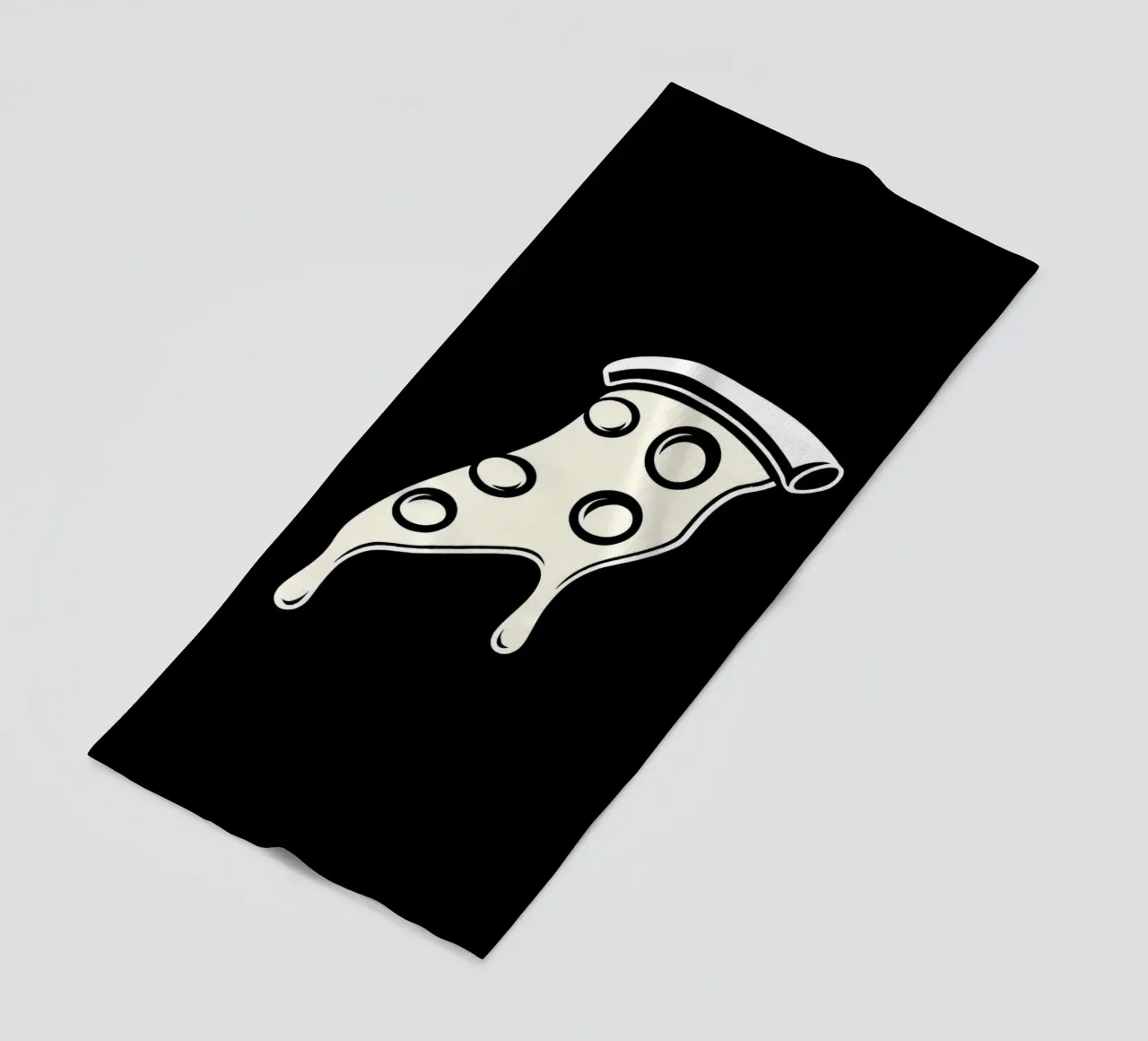 Un trancio di pizza con formaggio fuso e salame piccante telo mare da DesignDoodle
