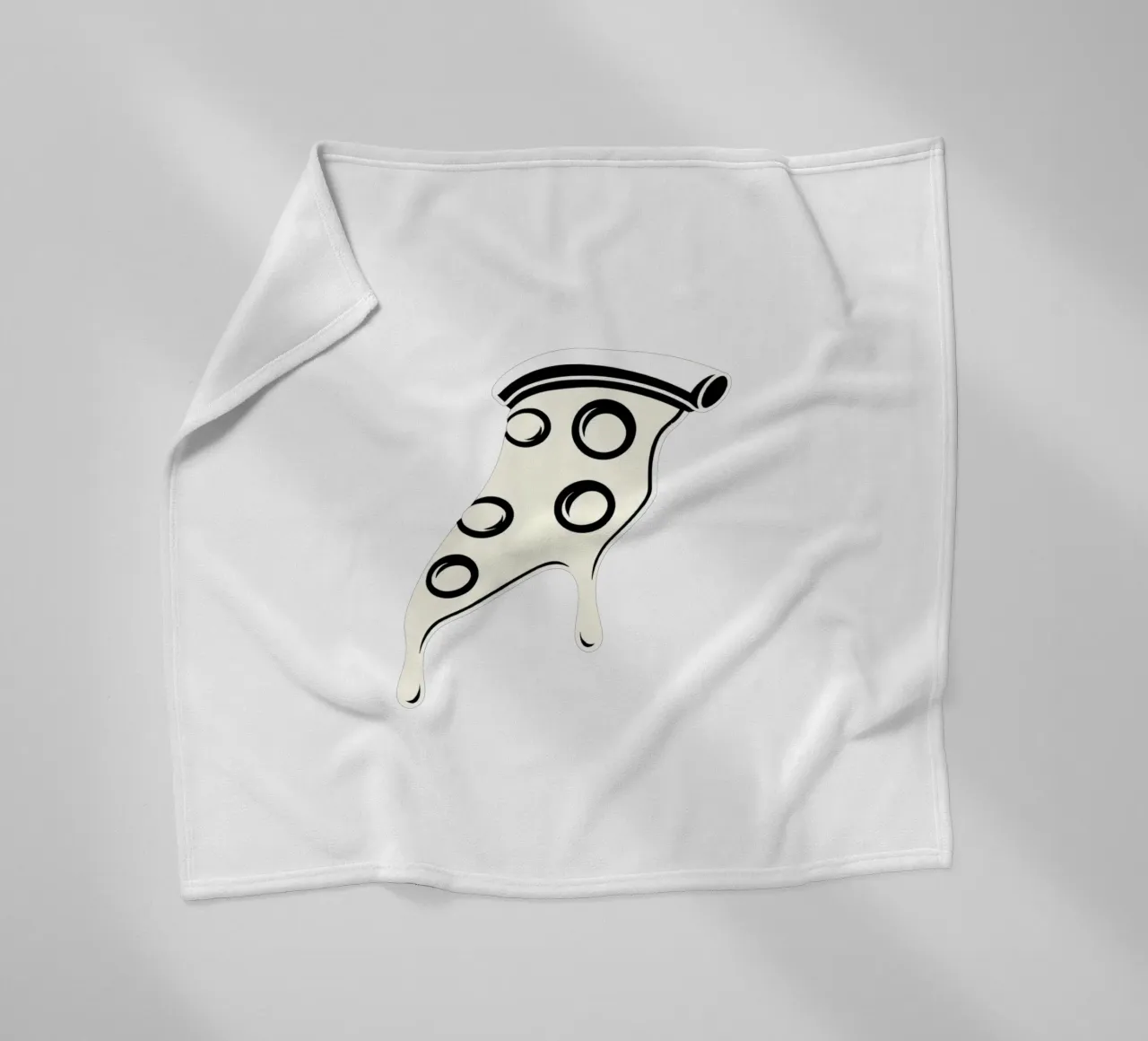 Un trancio di pizza con formaggio fuso e salame piccante coperta in pile da DesignDoodle