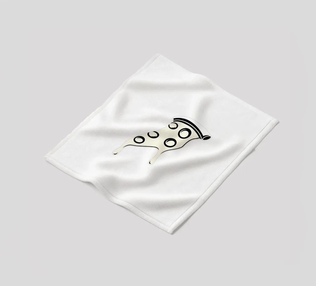 Un trancio di pizza con formaggio fuso e salame piccante coperta in pile da DesignDoodle
