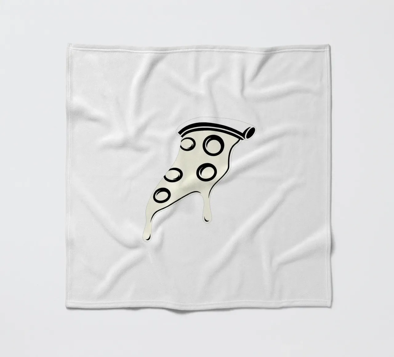 Un trancio di pizza con formaggio fuso e salame piccante coperta in pile da DesignDoodle