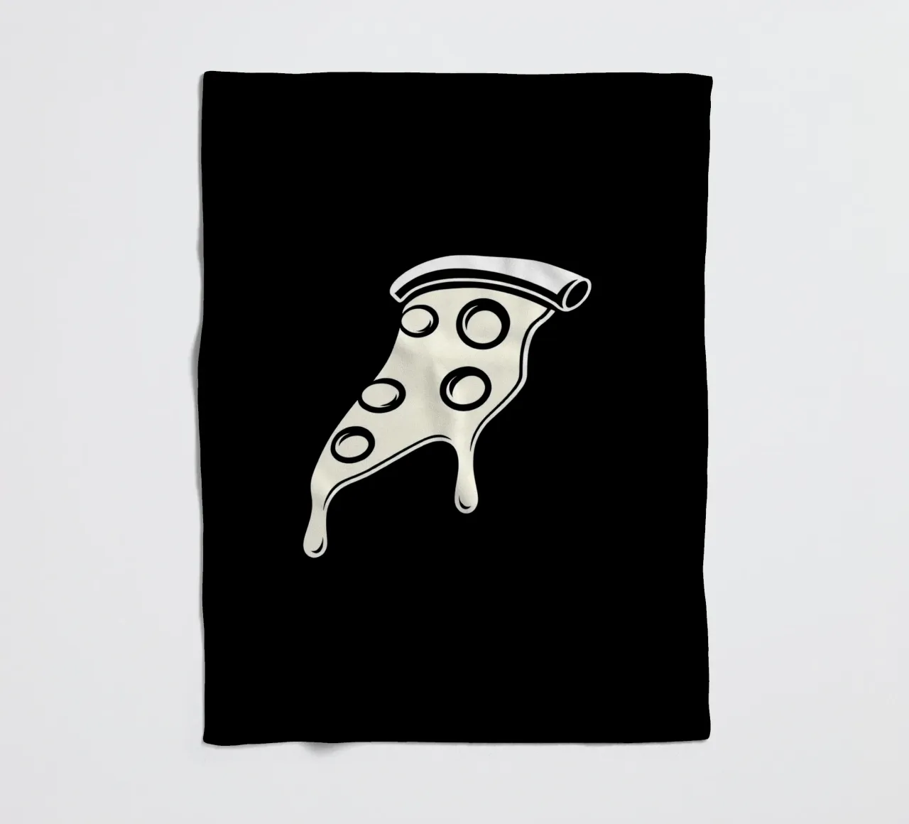 Un trancio di pizza con formaggio fuso e salame piccante coperta in pile da DesignDoodle