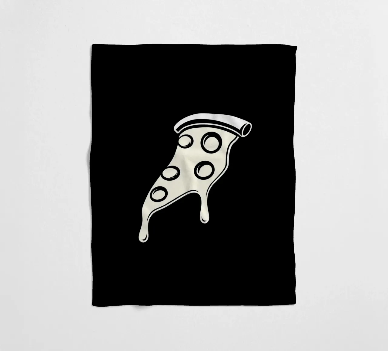 Un trancio di pizza con formaggio fuso e salame piccante coperta in pile da DesignDoodle