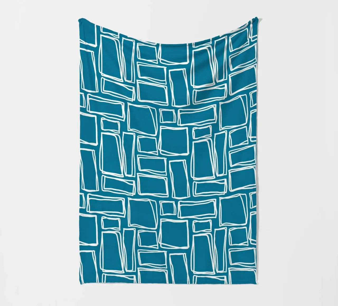 Quadrati Doodle in verde scuro coperta in pile da Happy Littles