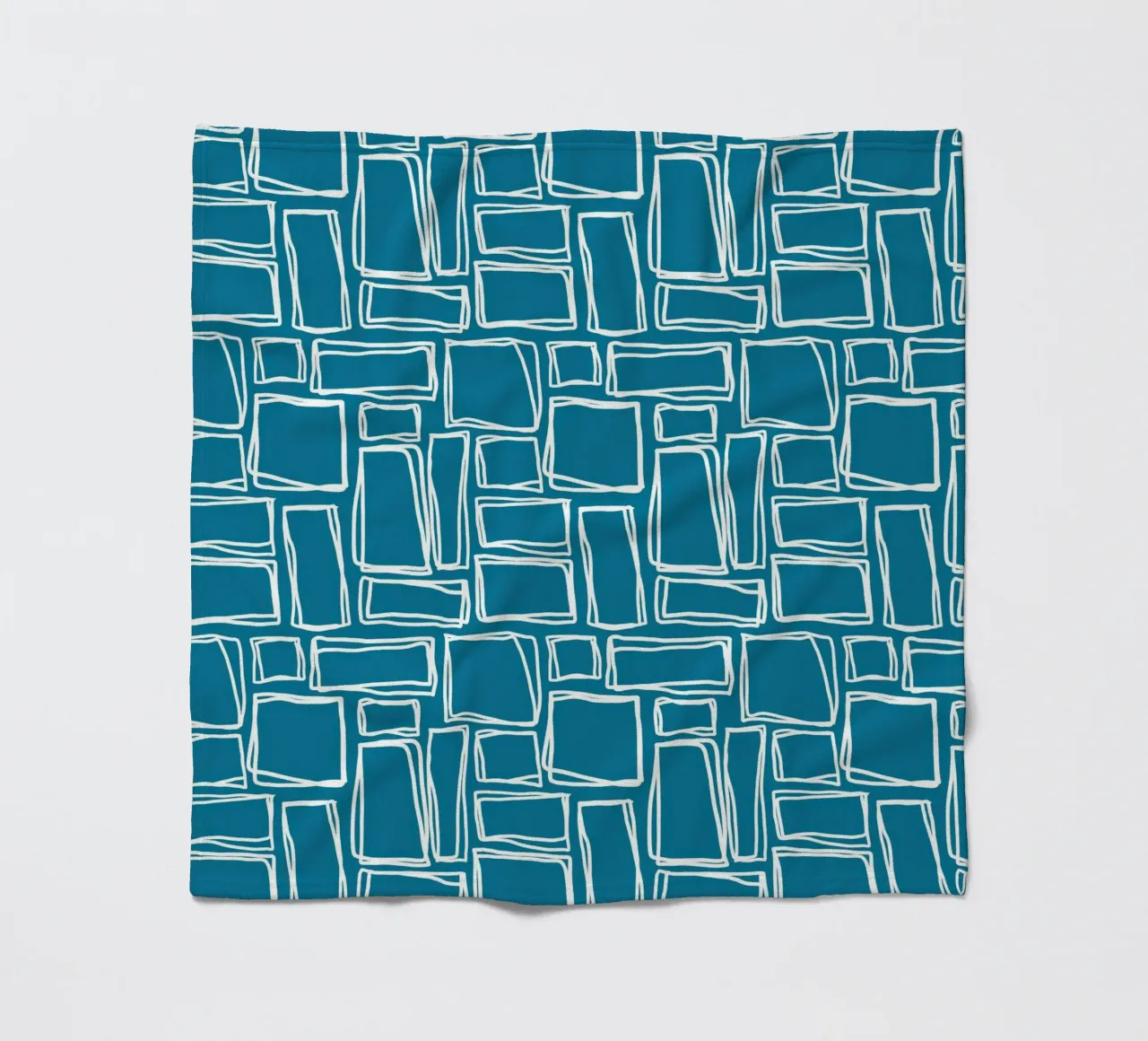 Quadrati Doodle in verde scuro coperta in pile da Happy Littles