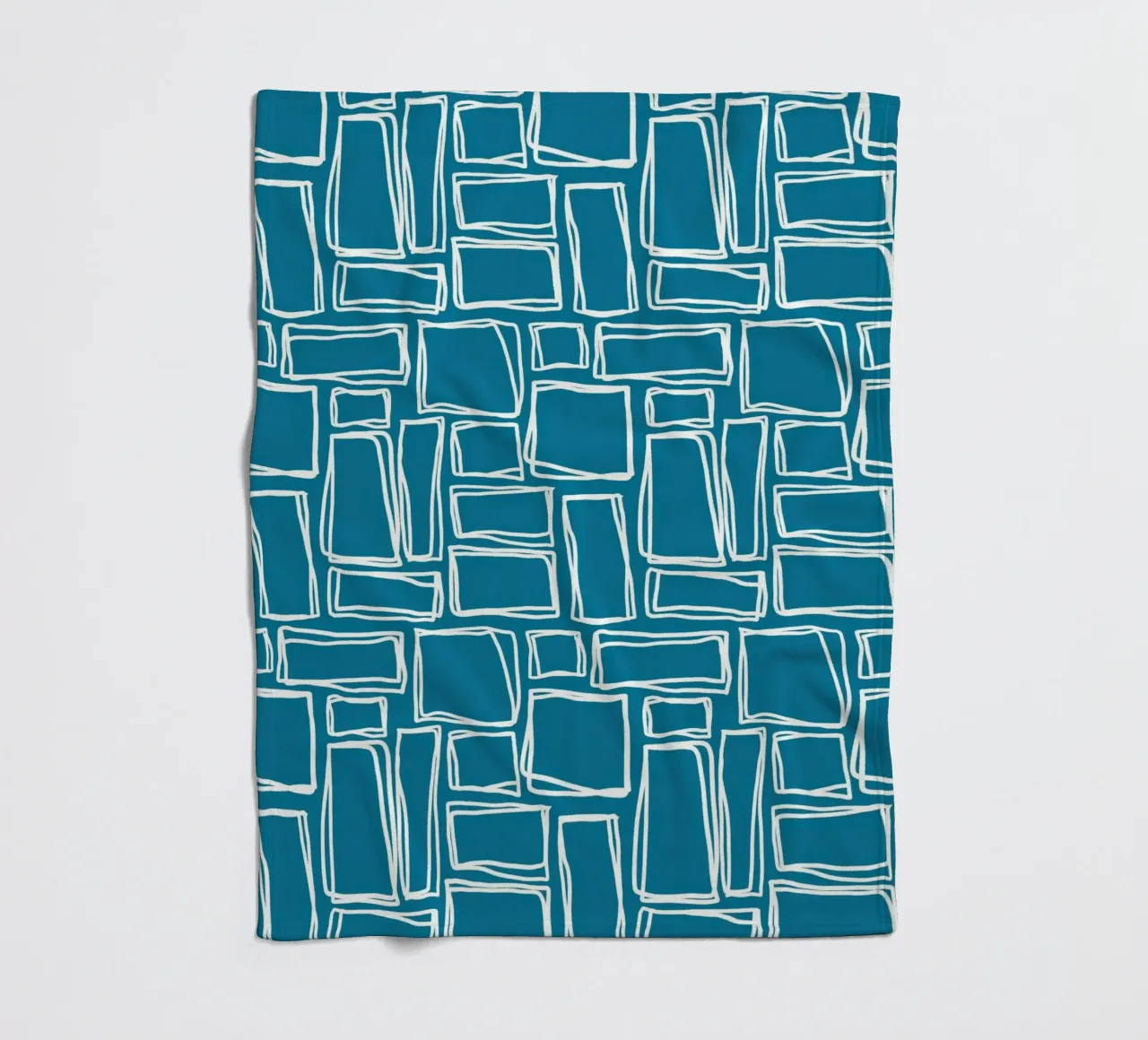 Quadrati Doodle in verde scuro coperta in pile da Happy Littles