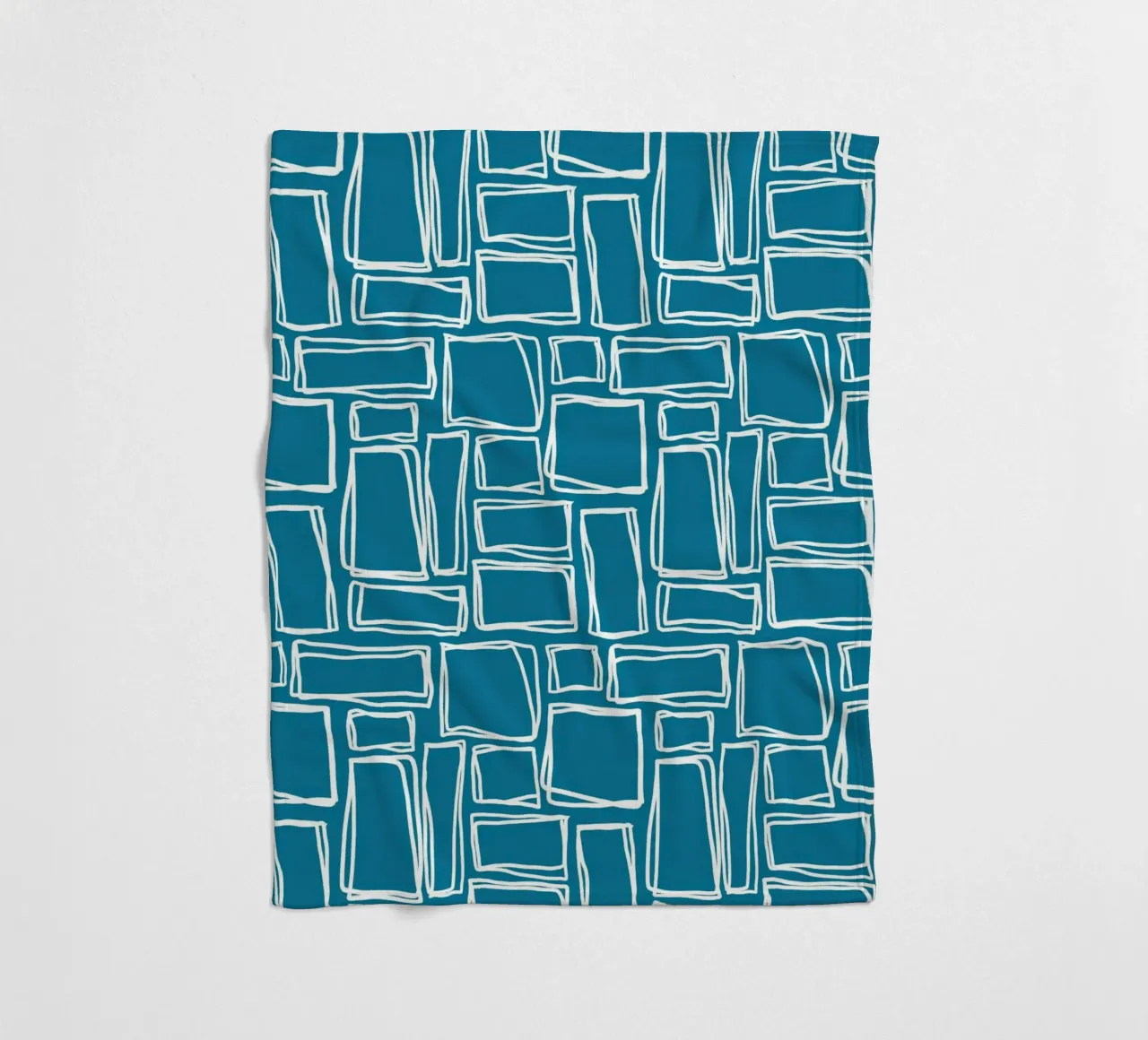 Quadrati Doodle in verde scuro coperta in pile da Happy Littles