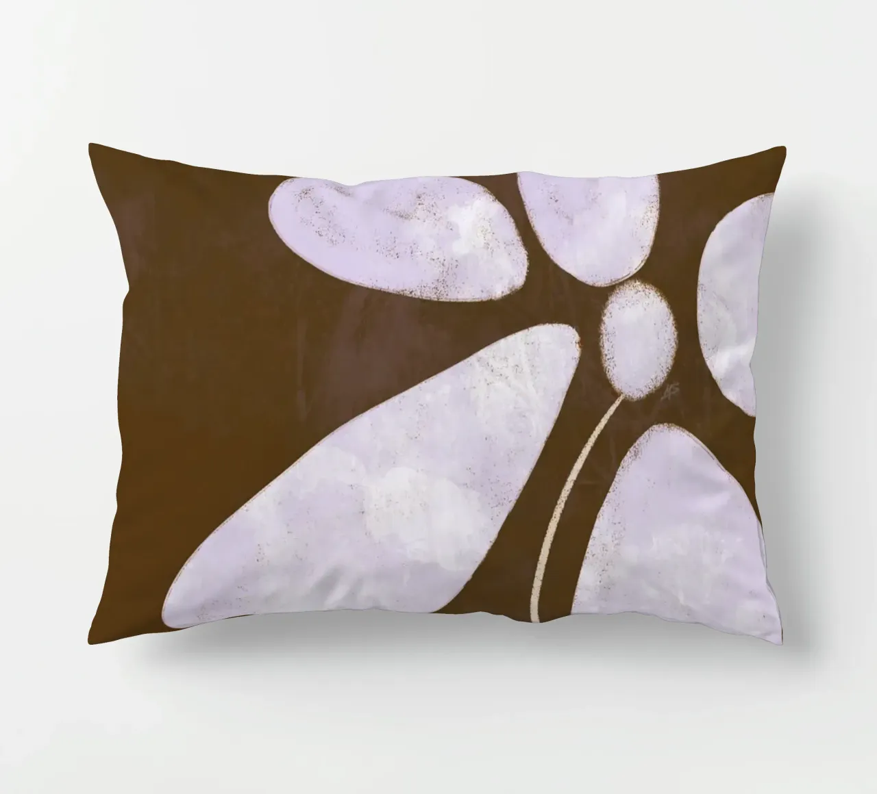 Delicate Simplicity | Minimalist Floral Abstract cuscino da sabidussi