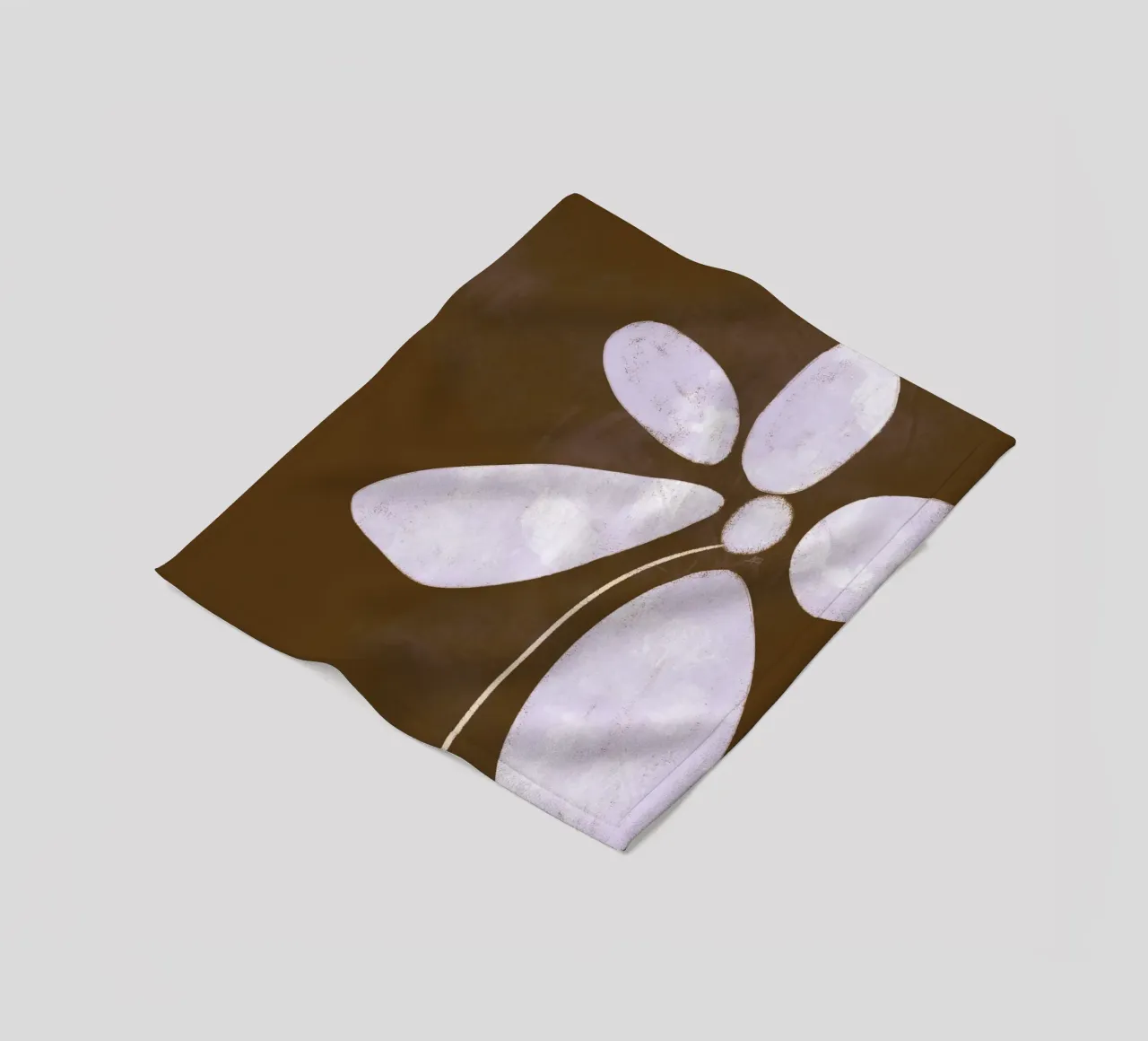 Delicate Simplicity | Minimalist Floral Abstract coperta in pile da sabidussi