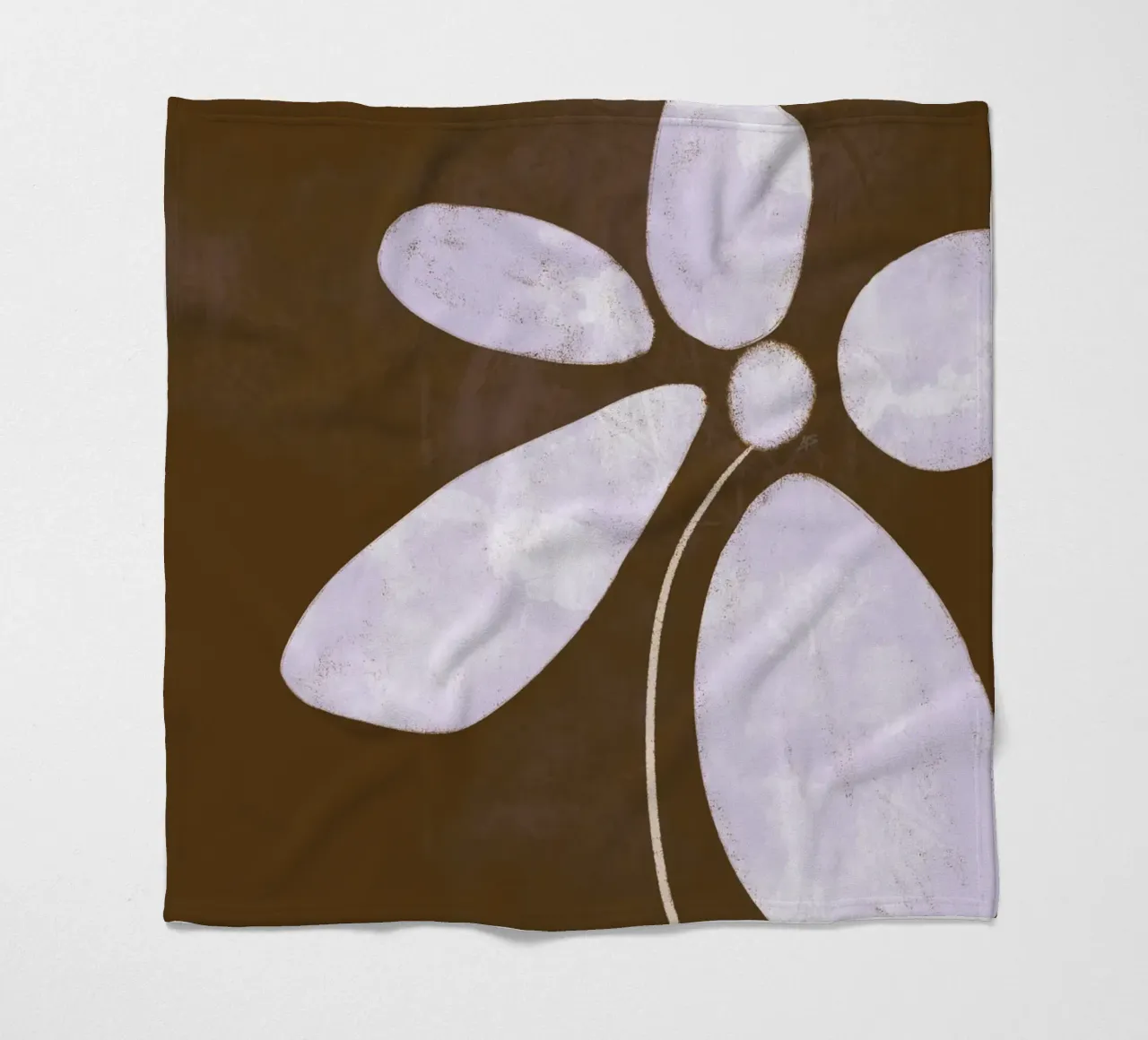 Delicate Simplicity | Minimalist Floral Abstract coperta in pile da sabidussi