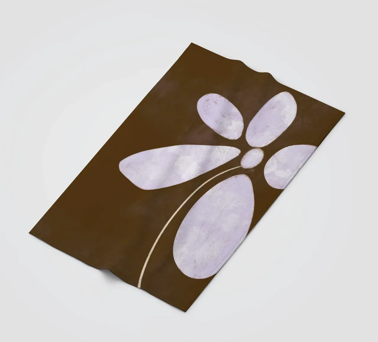 Delicate Simplicity | Minimalist Floral Abstract coperta in pile da sabidussi