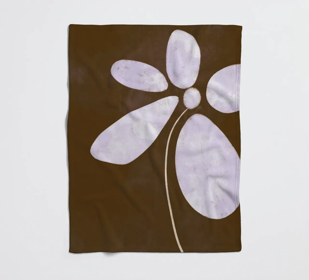 Delicate Simplicity | Minimalist Floral Abstract coperta in pile da sabidussi