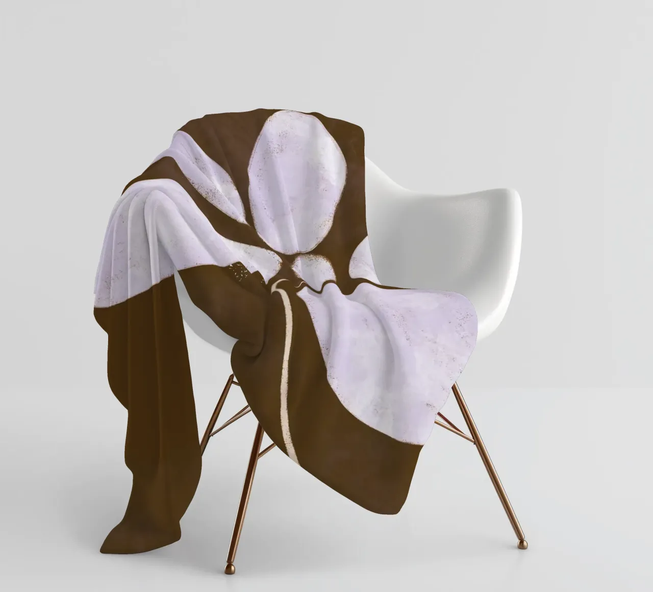 Delicate Simplicity | Minimalist Floral Abstract coperta in pile da sabidussi