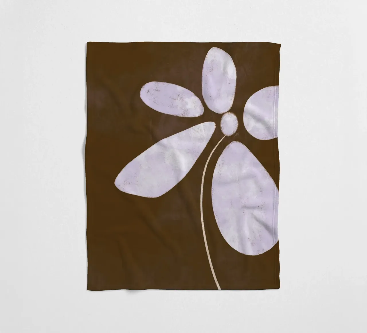 Delicate Simplicity | Minimalist Floral Abstract coperta in pile da sabidussi