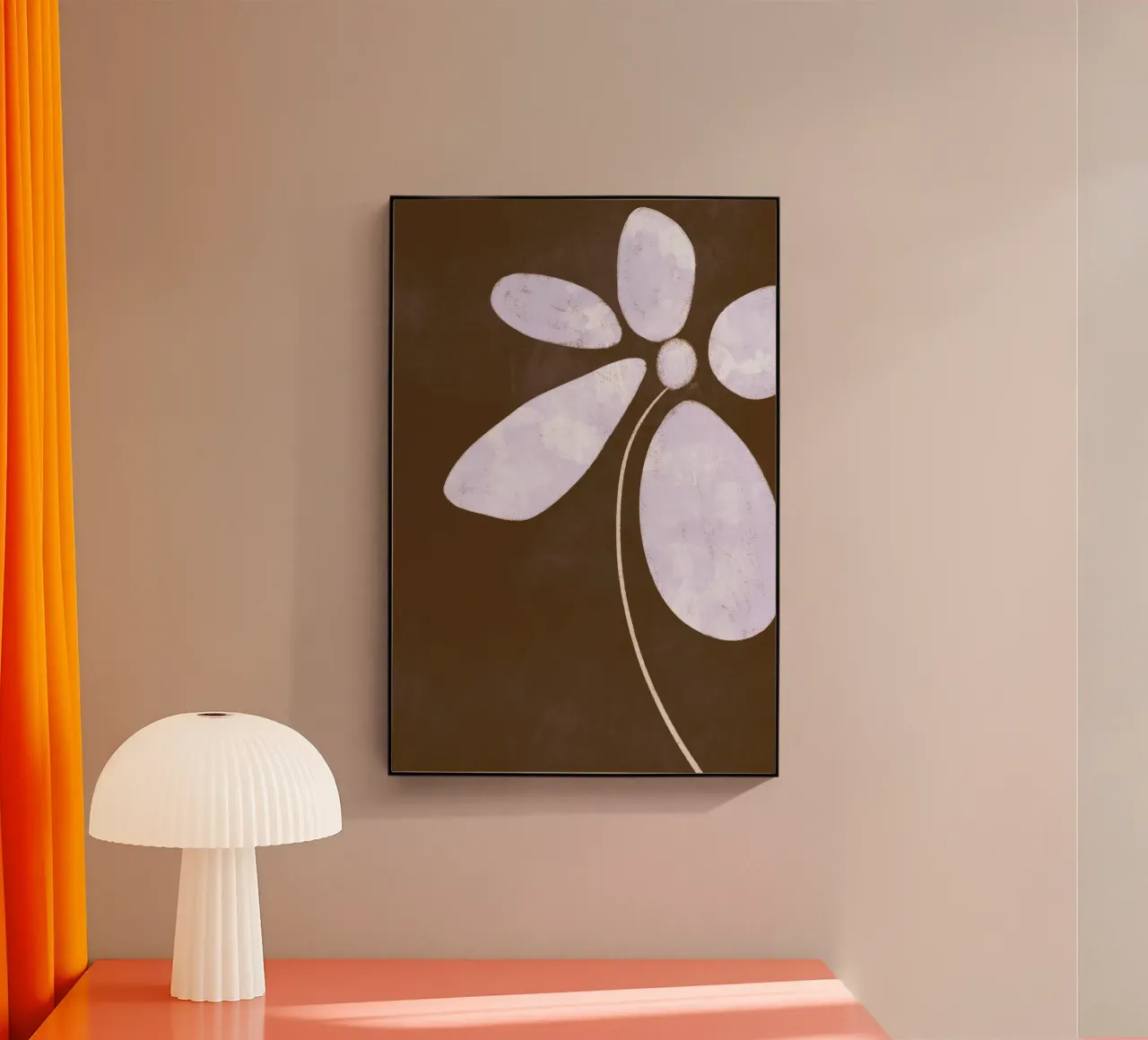 Delicate Simplicity | Minimalist Floral Abstract plexiglass da sabidussi