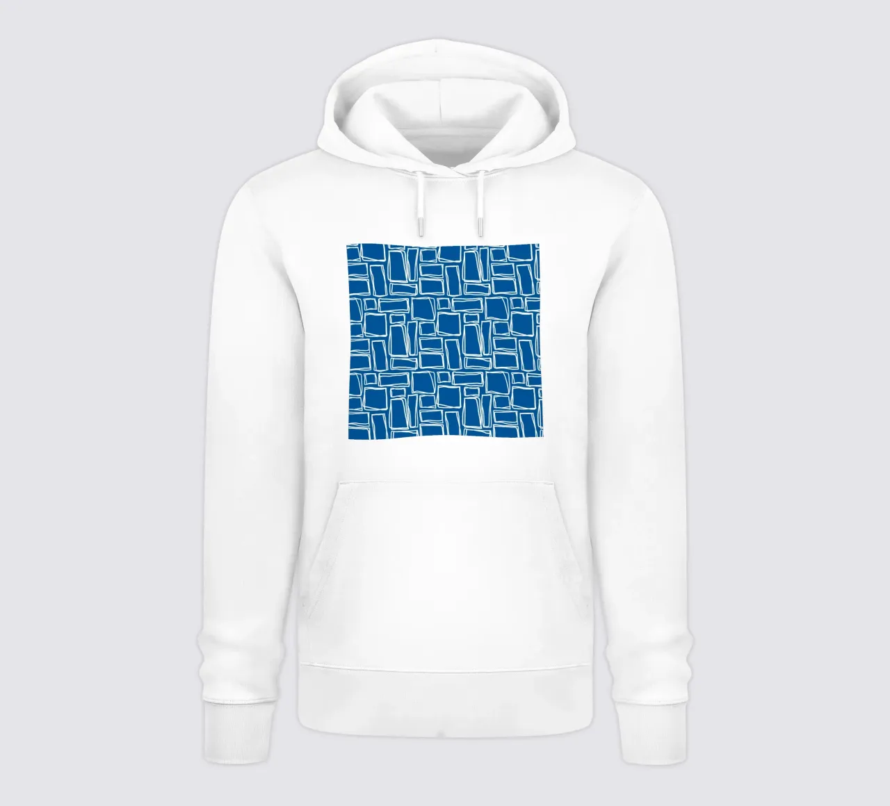 Quadrati Doodle in blu reale felpa con cappuccio da Happy Littles
