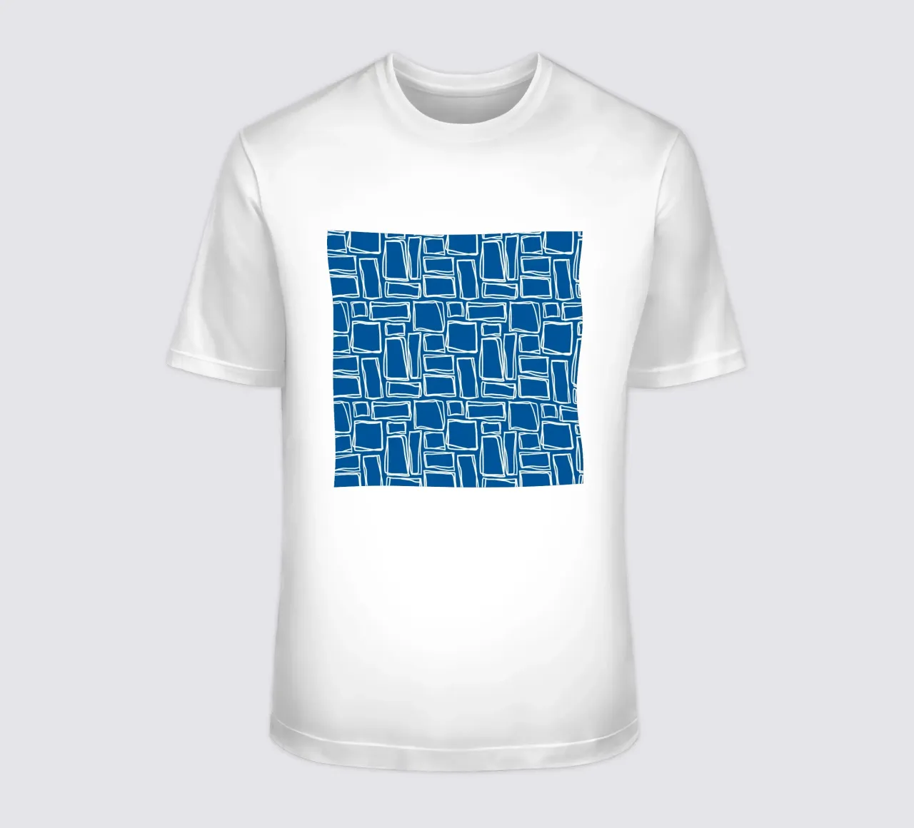Doodle-Quadrate in Königsblau T-Shirt von Happy Littles