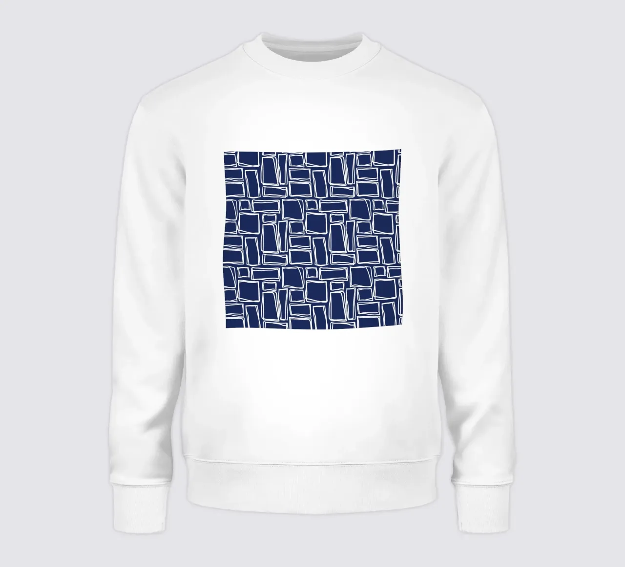 Quadrati Doodle in blu navy felpa da Happy Littles