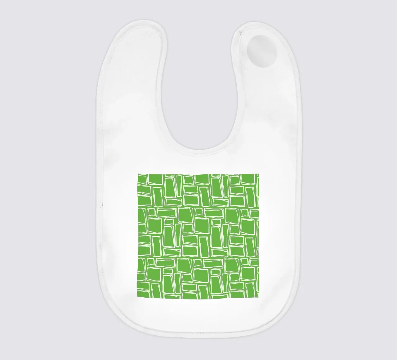 Quadrati Doodle in verde fresco bavaglino da Happy Littles