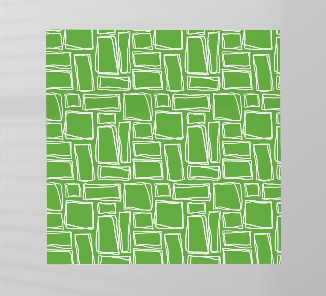 Quadrati Doodle in verde fresco pellicola backlit da Happy Littles