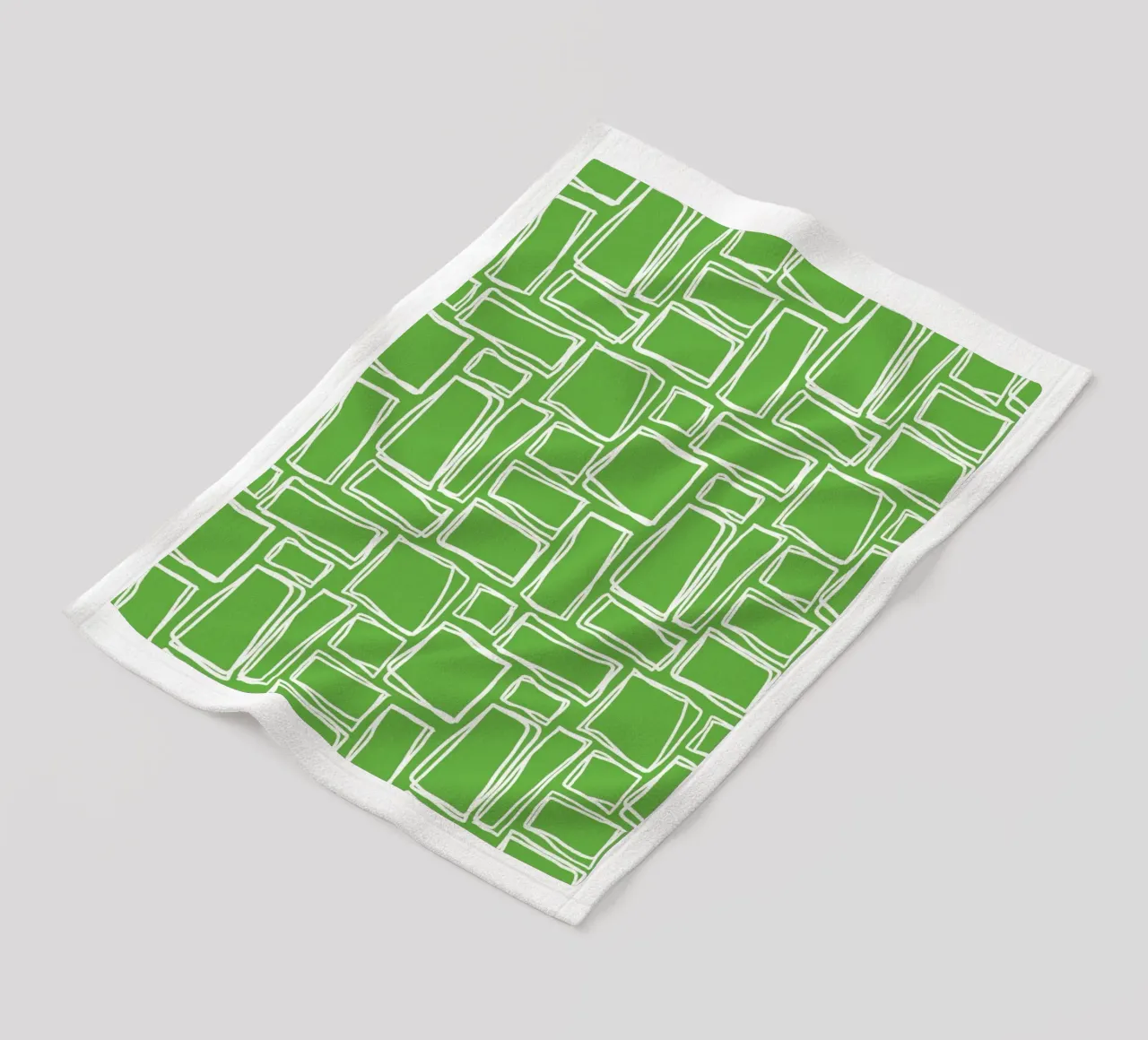 Quadrati Doodle in verde fresco coperta in pile da Happy Littles