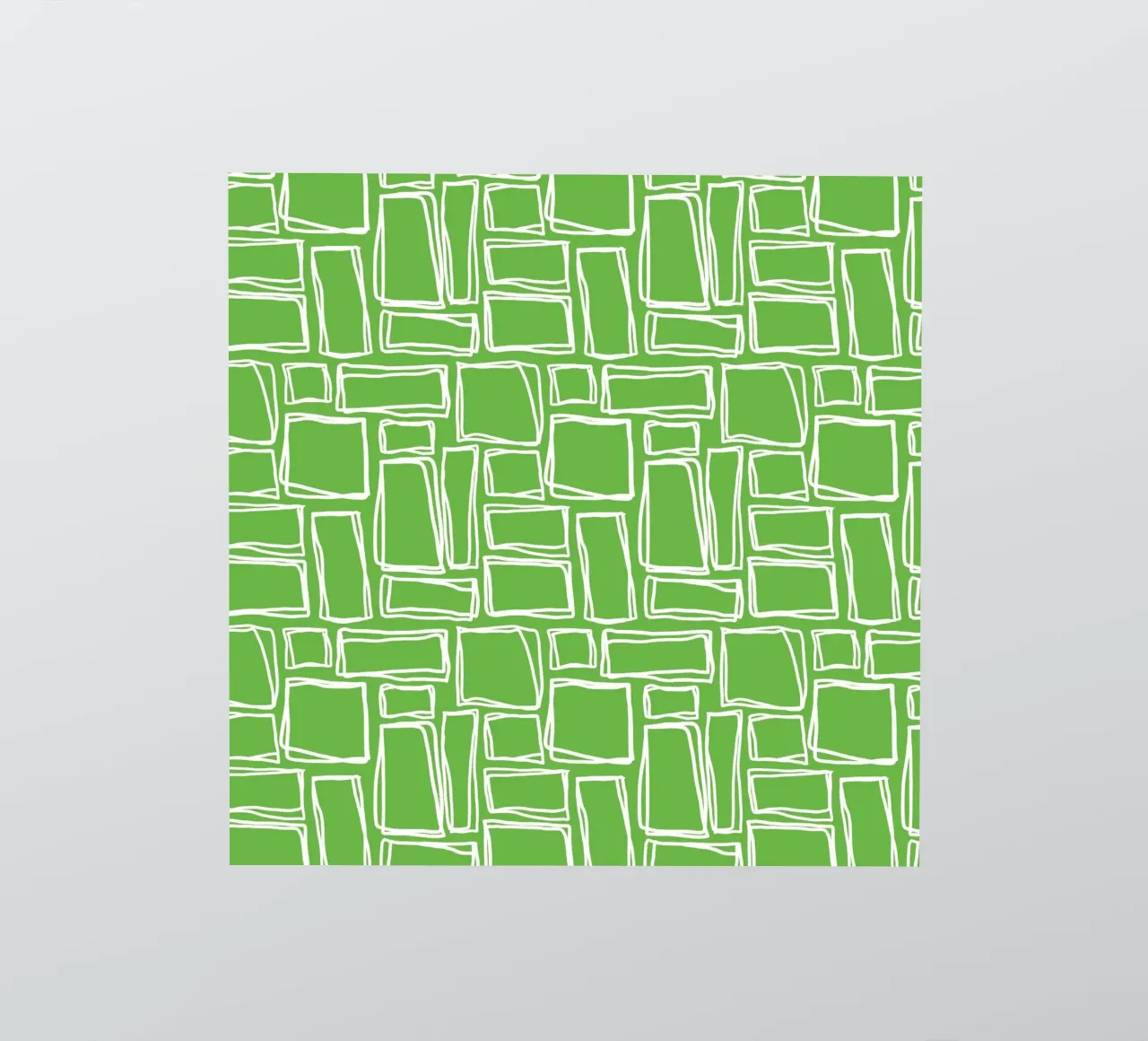Quadrati Doodle in verde fresco adesivo da Happy Littles