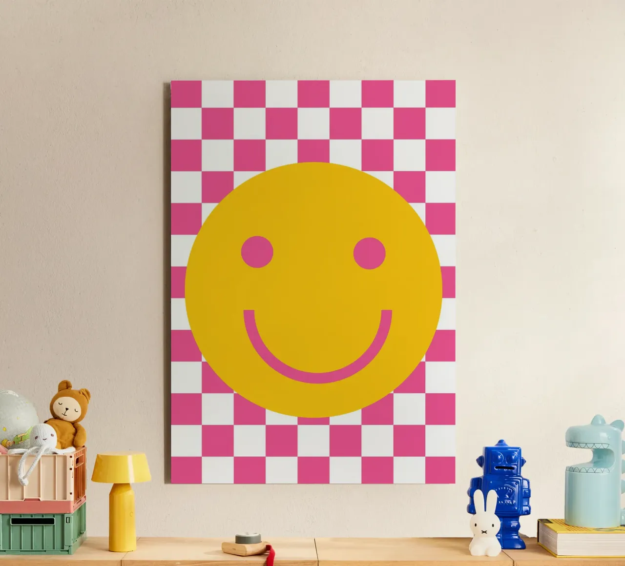 Smilie Rosa alu-dibond by studio salü