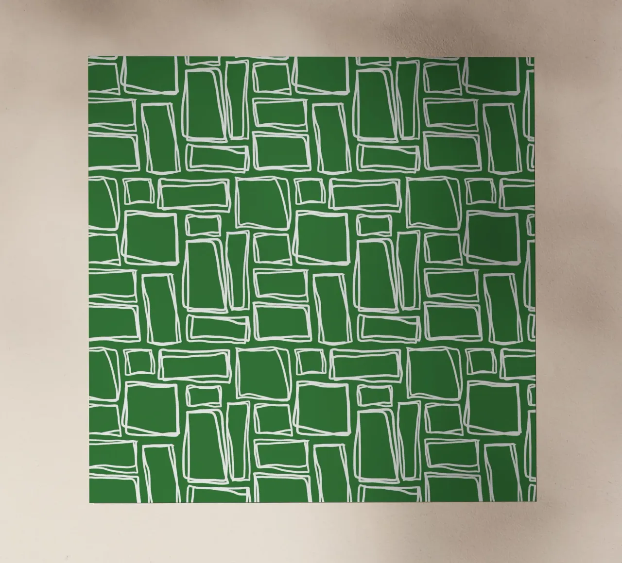 Quadrati Doodle in verde bosco pellicola backlit da Happy Littles