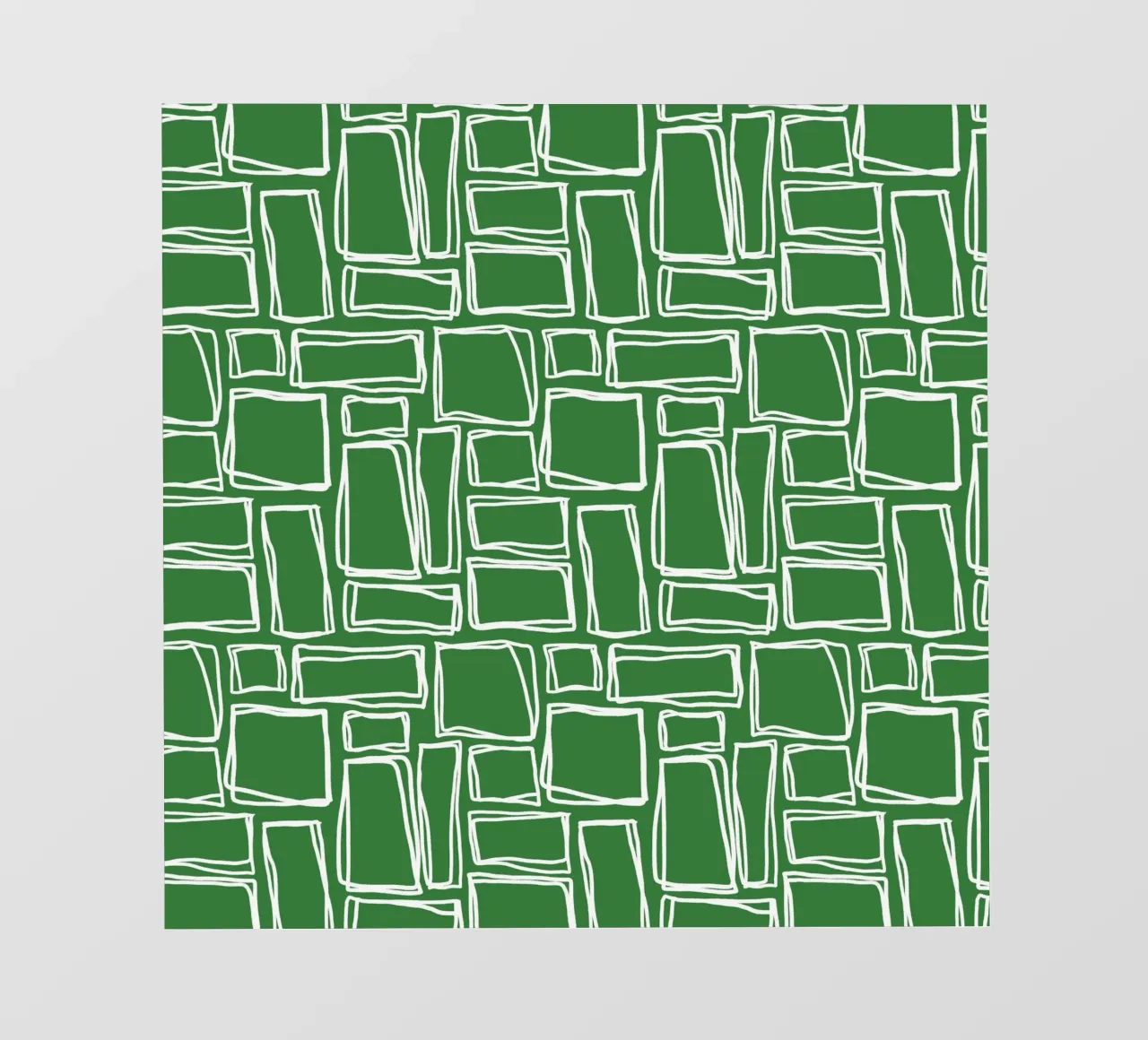 Quadrati Doodle in verde bosco pellicola backlit da Happy Littles