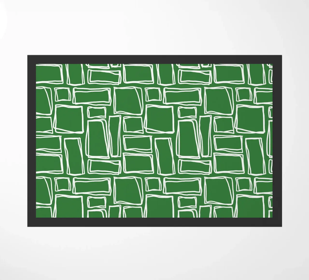 Quadrati Doodle in verde bosco zerbino da Happy Littles